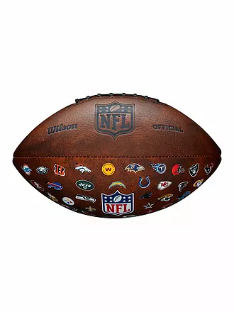 WILSON | Ballon de football américain NFL Off Throwback Logo des 32 équipes |